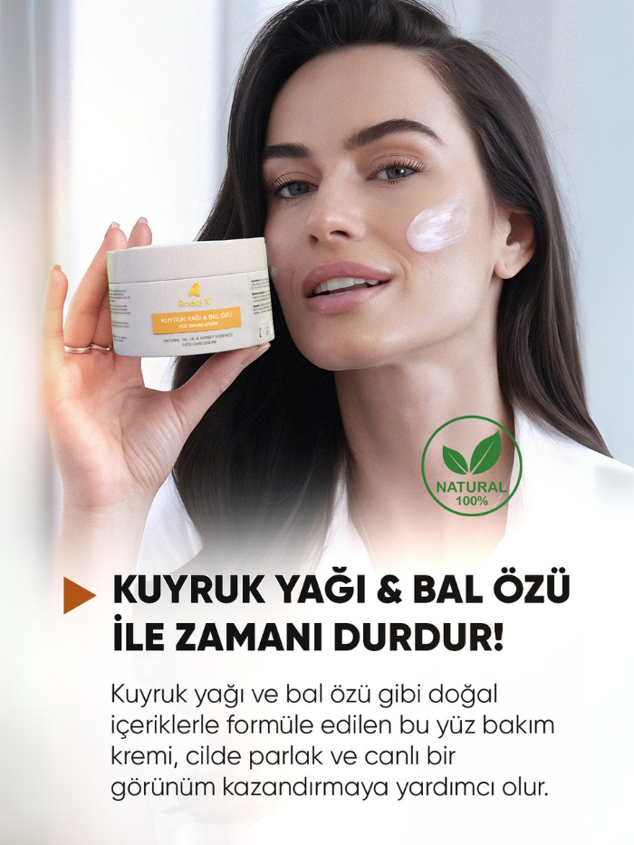 Rodaj X Kuyruk Ya & Bal zl Yalanma Kart Doal Nemlendirici Yz Bakm Kremi 100 ml